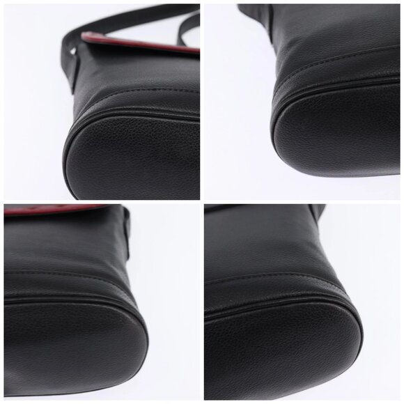 SAINT LAURENT Shoulder Bag Leather Black Gold Auth 148350 - Picture 14 of 16